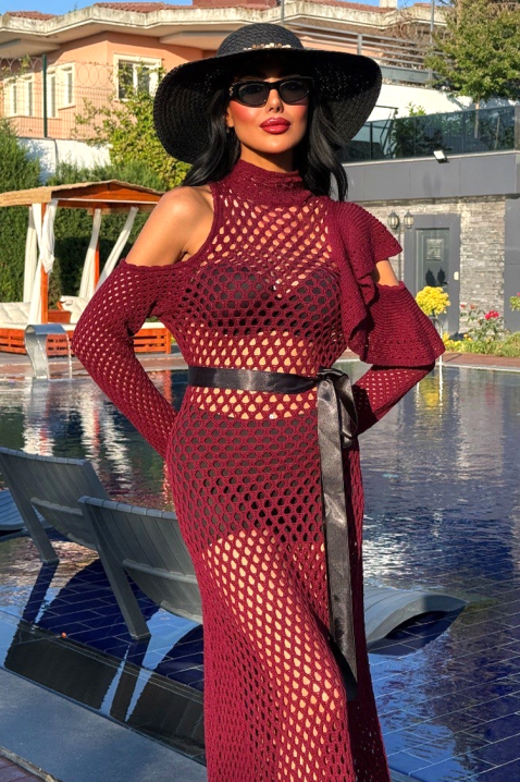 Sukienka SOBELZA BORDO, Kolor : bordowy, IVET.PL - Modna odzież