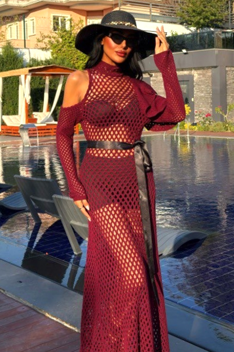 Sukienka SOBELZA BORDO, Kolor : bordowy, IVET.PL - Modna odzież