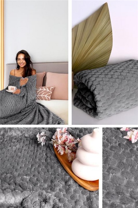 Koc BELMONGA GREY 160x200 cm, Kolor : szary, IVET.PL - Modna odzież