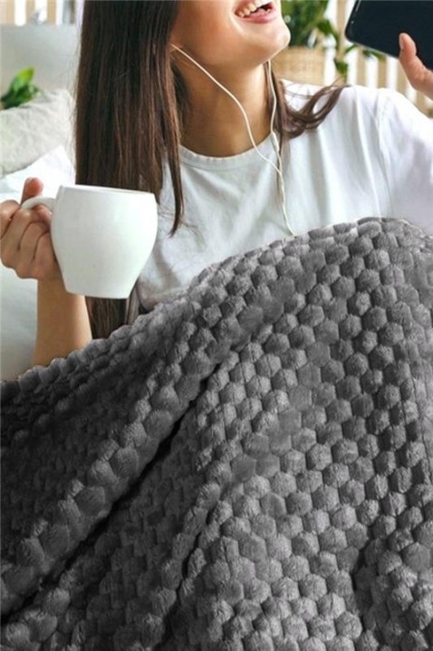 Koc BELMONGA GREY 160x200 cm, Kolor : szary, IVET.PL - Modna odzież