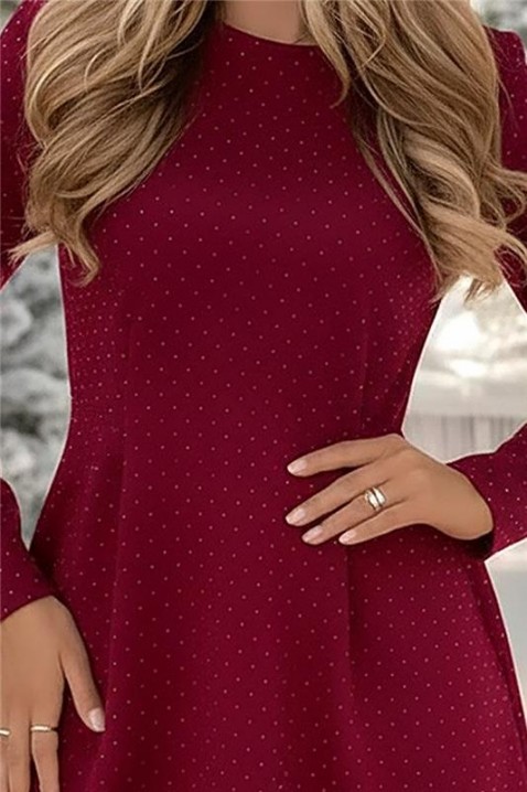 Sukienka DERITONA BORDO, Kolor : bordowy, IVET.PL - Modna odzież