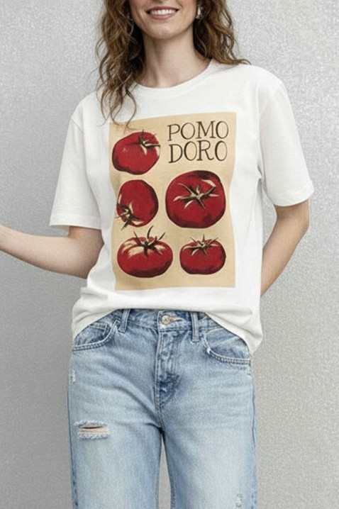 Koszulka TOMILZA, Kolor : biały, IVET.PL - Modna odzież