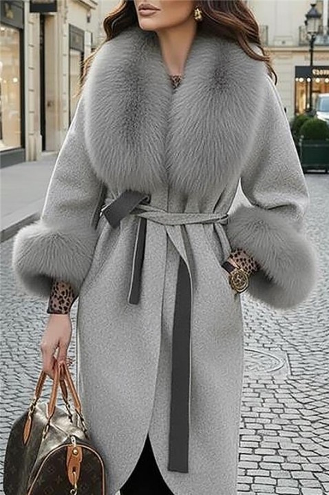 Płaszcz VANGELSA, Kolor : szary, IVET.PL - Modna odzież