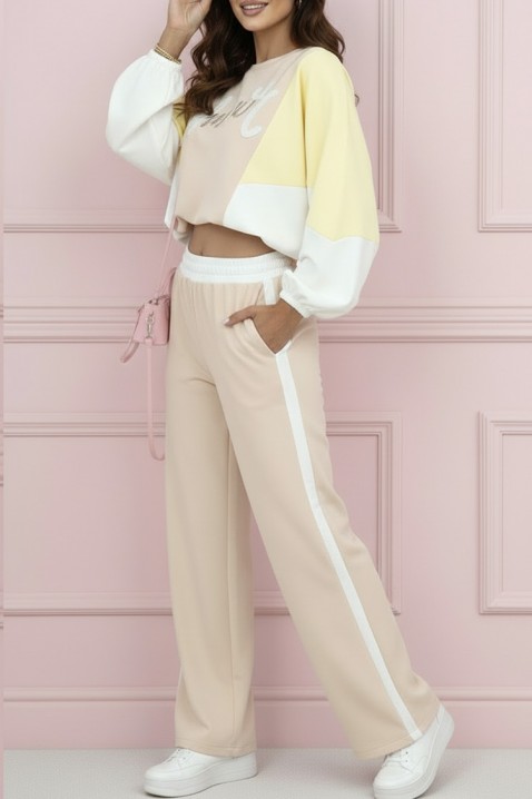 Komplet RAFELANZA BEIGE, Kolor :  beżowy, IVET.PL - Modna odzież