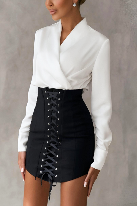 Komplet ODELZANA, Kolor : czarny z białym, IVET.PL - Modna odzież