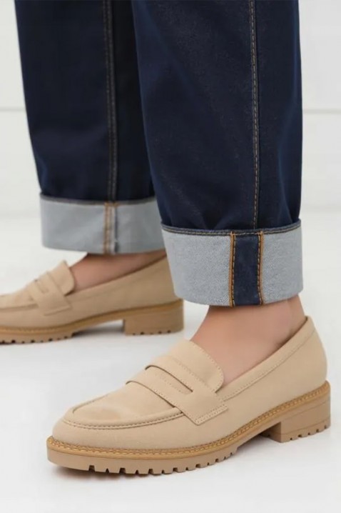 Mokasyny MOKANINZA BEIGE, Kolor :  beżowy, IVET.PL - Modna odzież