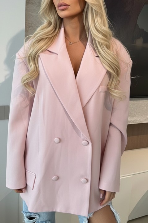 Marynarka DROPILZA PUDRA, Kolor : pudrowy róż, IVET.PL - Modna odzież