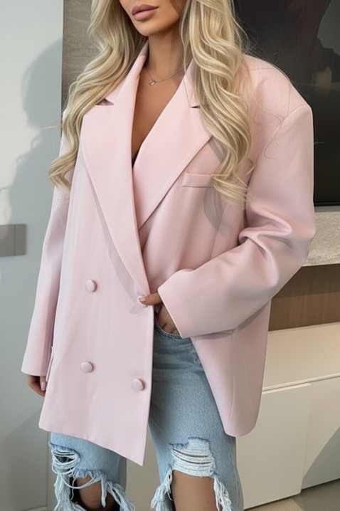 Marynarka DROPILZA PUDRA, Kolor : pudrowy róż, IVET.PL - Modna odzież