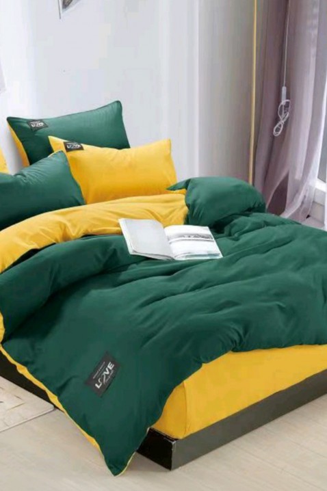 Komplet pościeli TRENILMY GREEN 160x220 cm bawełna - 3 elementy, Kolor : zielony, IVET.PL - Modna odzież