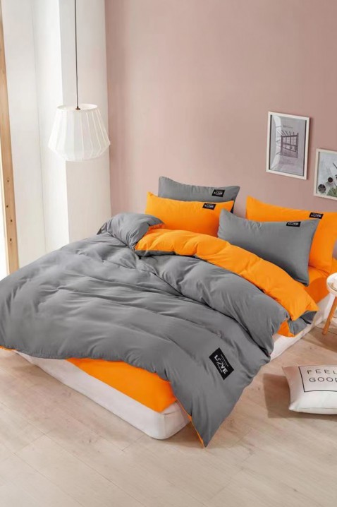 Komplet pościeli TRENILMY ORANGE 160x220 cm bawełna - 3 elementy, Kolor : pomarańczowy, IVET.PL - Modna odzież