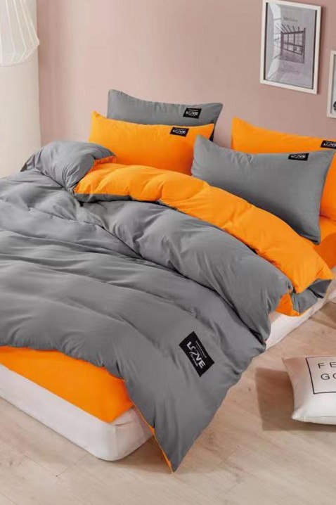 Komplet pościeli TRENILMY ORANGE 160x220 cm bawełna - 3 elementy, Kolor : pomarańczowy, IVET.PL - Modna odzież