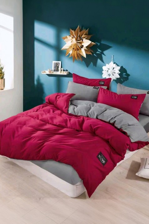 Komplet pościeli TRENILMY RED 160x220 cm bawełna - 3 elementy, Kolor : czerwony, IVET.PL - Modna odzież