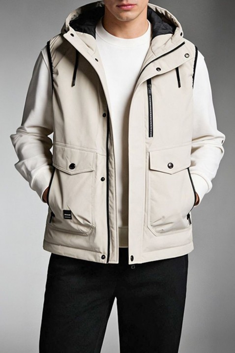 Kamizelka FAMOZO ECRU, Kolor : ecru, IVET.PL - Modna odzież