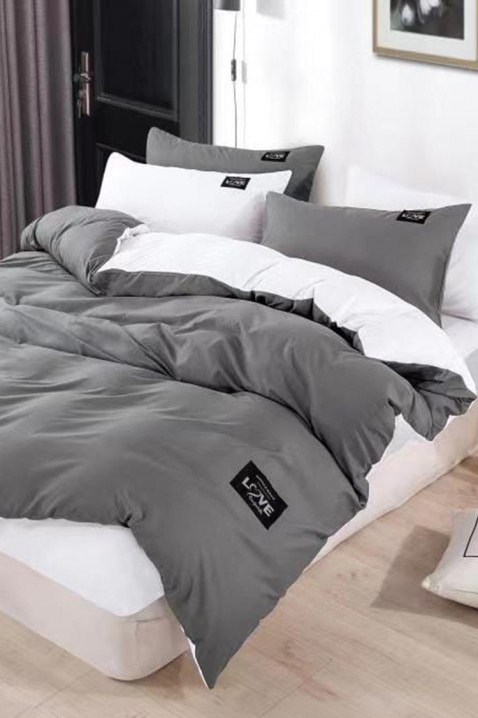 Komplet pościeli TRENILMY GRAFIT 200x220 cm bawełna - 3 elementy, Kolor : grafitowy, IVET.PL - Modna odzież
