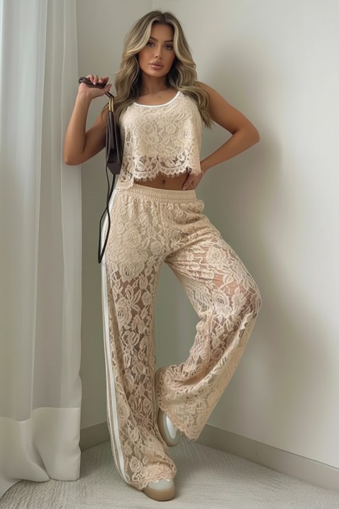 Komplet FLAZILDA BEIGE, Kolor :  beżowy, IVET.PL - Modna odzież