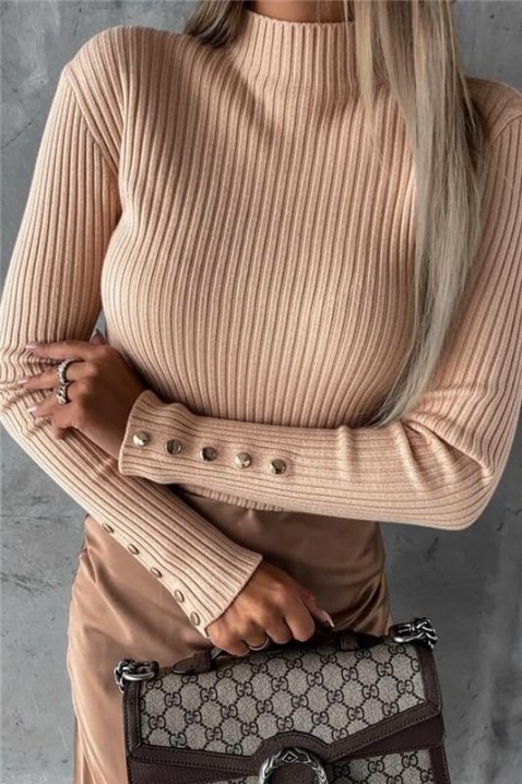 Sweter ZANBRILDA BEIGE, Kolor :  beżowy, IVET.PL - Modna odzież
