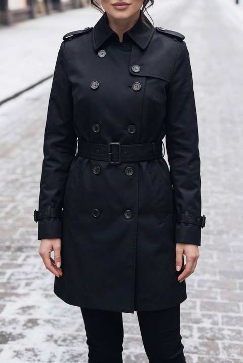 Trencz LORVELMA, Kolor : czarny, IVET.PL - Modna odzież