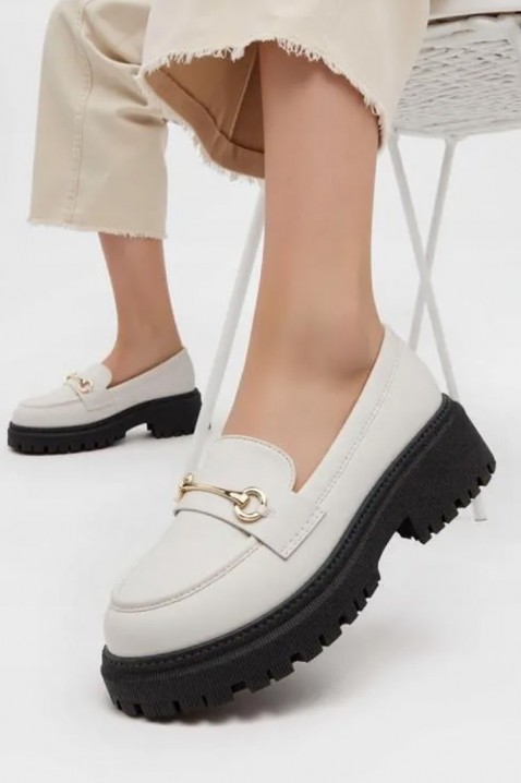 Mokasyny KSIOVERLA ECRU, Kolor : ecru, IVET.PL - Modna odzież