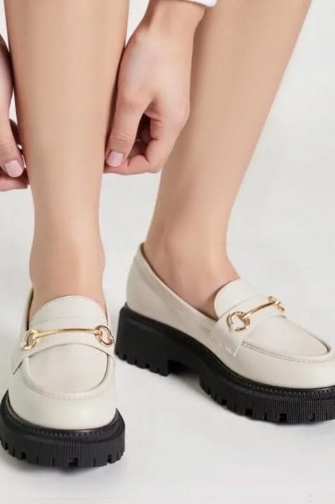Mokasyny KSIOVERLA ECRU, Kolor : ecru, IVET.PL - Modna odzież