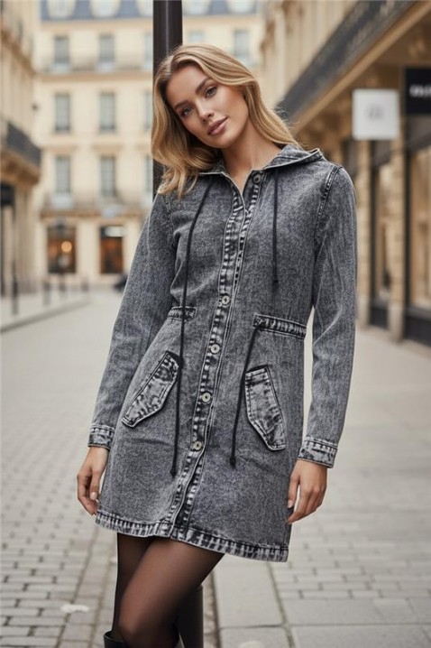 Kurtka jeansowa ANREOLA, Kolor : szary, IVET.PL - Modna odzież