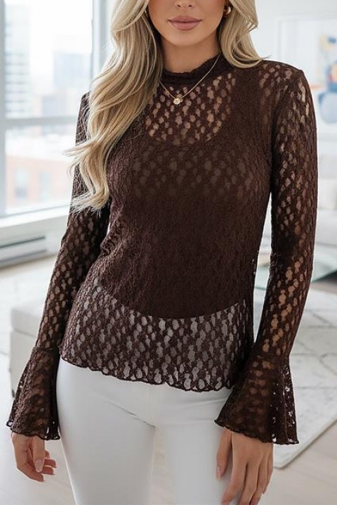 Bluzka LALVERZA BROWN, Kolor : brązowy, IVET.PL - Modna odzież