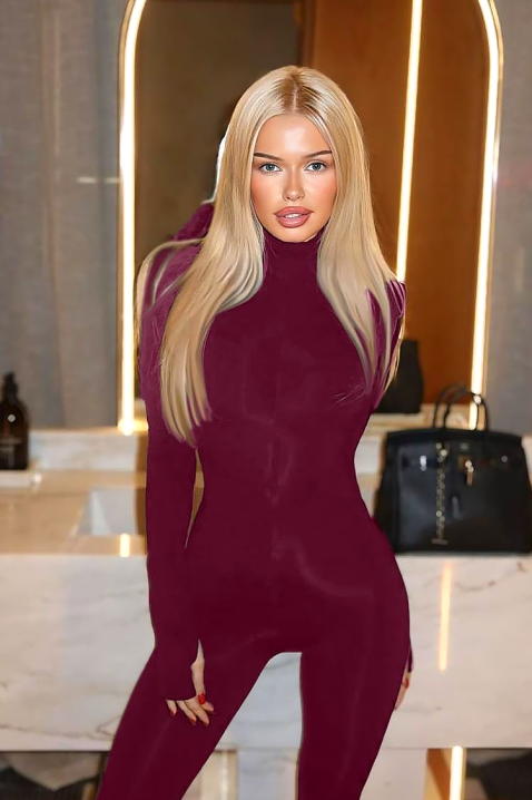 Kombinezon AROZELDA BORDO, Kolor : bordowy, IVET.PL - Modna odzież