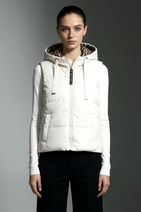 Kamizelka CLERMONA WHITE, Kolor : biały, IVET.PL - Modna odzież