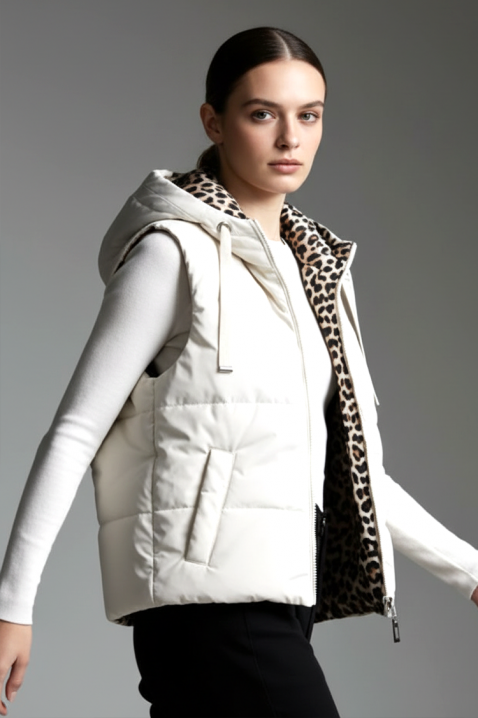 Kamizelka CLERMONA WHITE, Kolor : biały, IVET.PL - Modna odzież