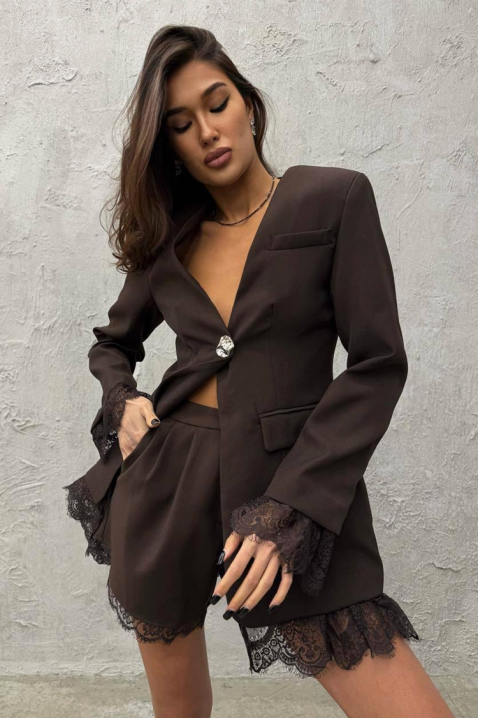 Komplet ALVERZINA BROWN, Kolor : brązowy, IVET.PL - Modna odzież