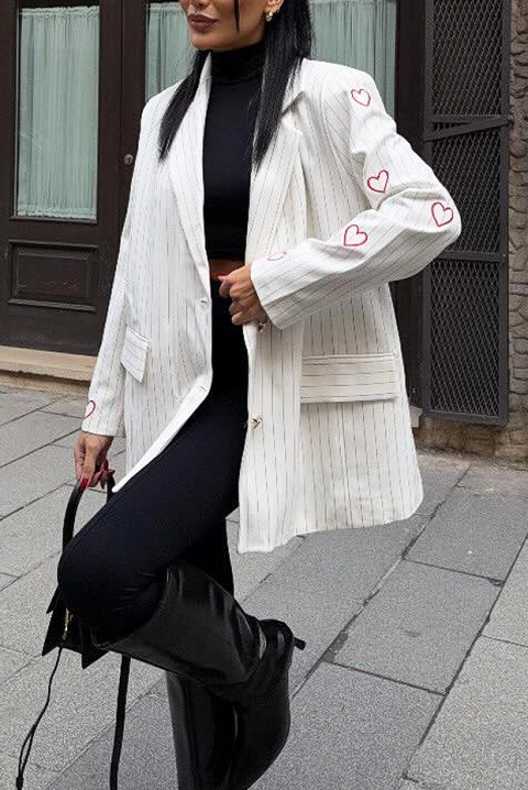 Marynarka NARILZA WHITE, Kolor : biały, IVET.PL - Modna odzież