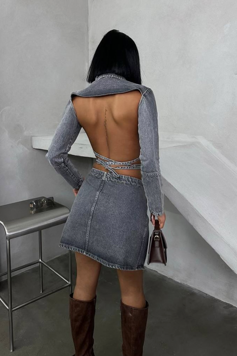 Komplet DENIMOLZA, Kolor : grafitowy, IVET.PL - Modna odzież