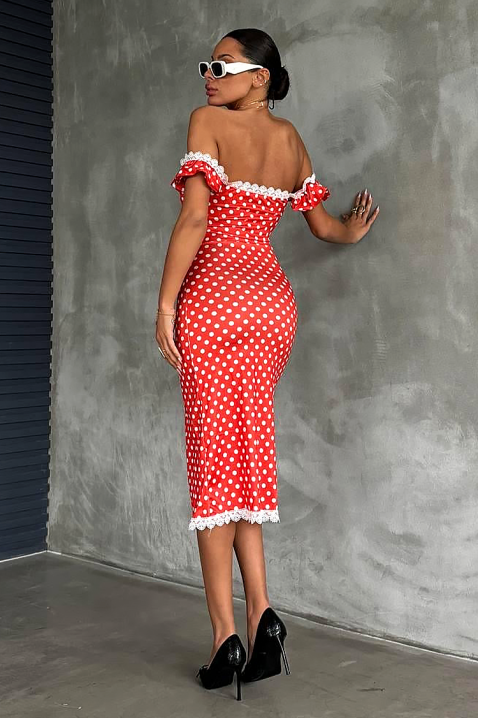 Sukienka MREVILDA, Kolor : czerwony, IVET.PL - Modna odzież