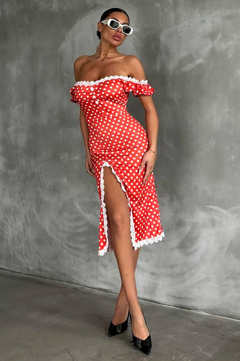 Sukienka MREVILDA, Kolor : czerwony, IVET.PL - Modna odzież