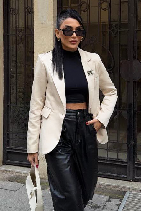 Marynarka FILILONDA, Kolor : ecru, IVET.PL - Modna odzież