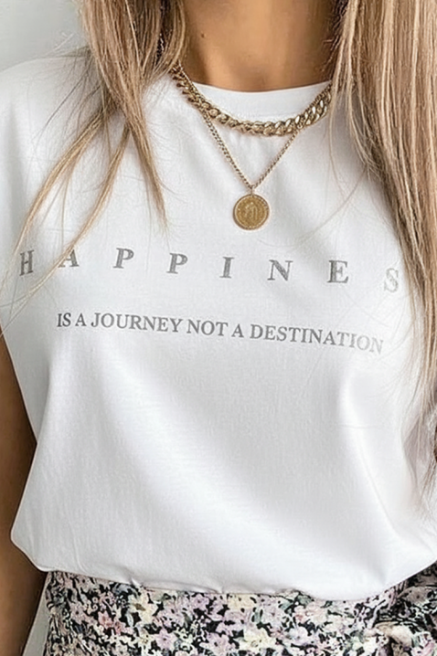 Koszulka TENINZA, Kolor : biały, IVET.PL - Modna odzież