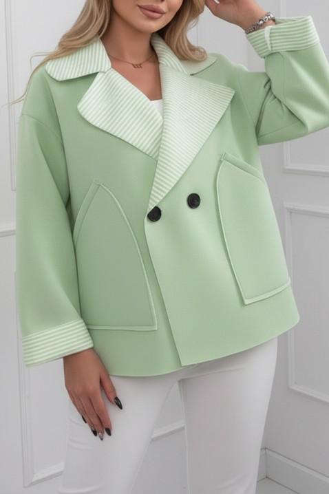 Płaszcz VOLENDILA MINT, Kolor : miętowy, IVET.PL - Modna odzież