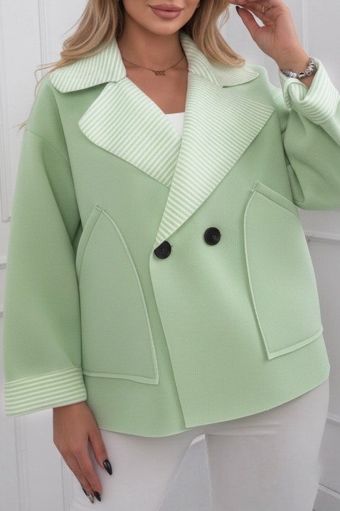 Płaszcz VOLENDILA MINT, Kolor : miętowy, IVET.PL - Modna odzież