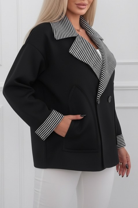 Płaszcz VOLENDILA BLACK, Kolor : czarny, IVET.PL - Modna odzież