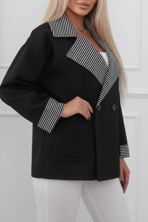 Płaszcz VOLENDILA BLACK, Kolor : czarny, IVET.PL - Modna odzież