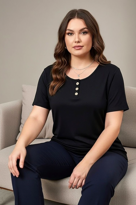 Koszulka SILORZA BLACK, Kolor : czarny, IVET.PL - Modna odzież