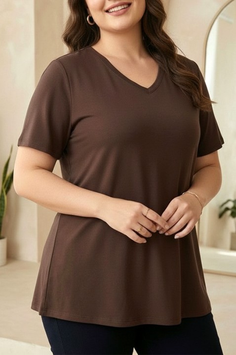 Koszulka OBRILDA BROWN, Kolor : brązowy, IVET.PL - Modna odzież