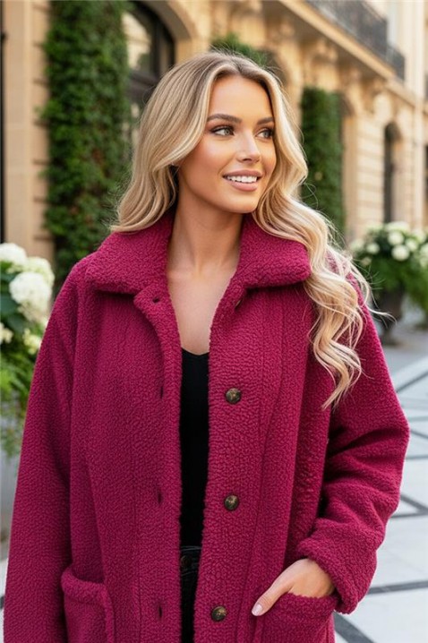 Kardigan MONTANZA BORDO, Kolor : bordowy, IVET.PL - Modna odzież