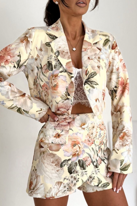 Komplet FLORALZA YELLOW, Kolor : żółty, IVET.PL - Modna odzież