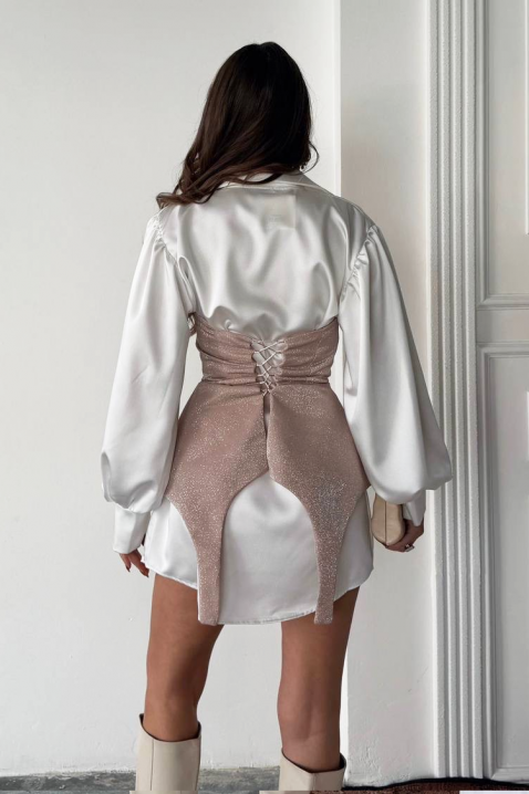 Sukienka GORDENZA PUDRA, Kolor : pudrowy róż, IVET.PL - Modna odzież