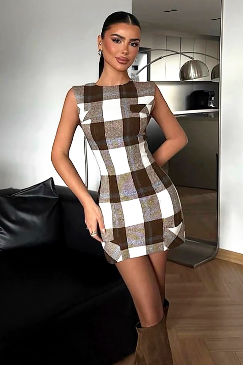 Sukienka ZAROLDA BROWN, Kolor : brązowy, IVET.PL - Modna odzież