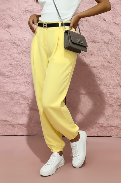 Spodnie MIRYANA YELLOW, Kolor : żółty, IVET.PL - Modna odzież