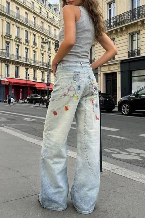 Jeansy ALESANDRINA, Kolor : błękitny, IVET.PL - Modna odzież