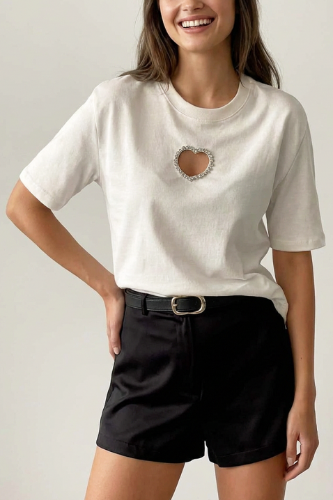 Koszulka ZOLVINA WHITE, Kolor : biały, IVET.PL - Modna odzież