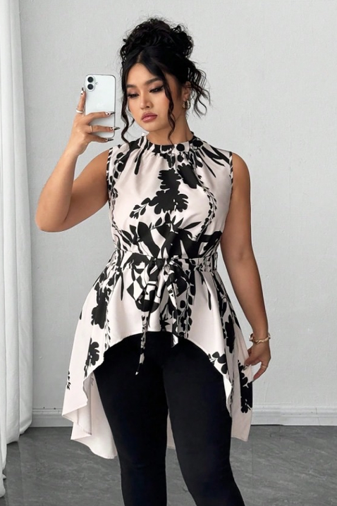 Tunika NAILENA, Kolor : czarny z białym, IVET.PL - Modna odzież