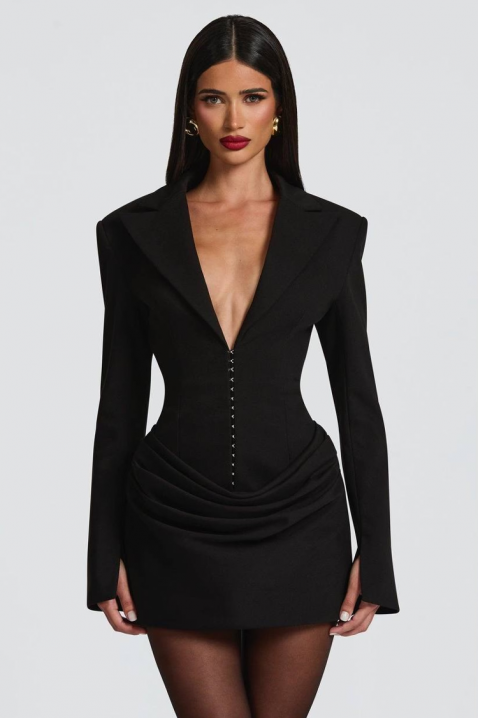 Sukienko-marynarka REZOLVENDA BLACK, Kolor : czarny, IVET.PL - Modna odzież